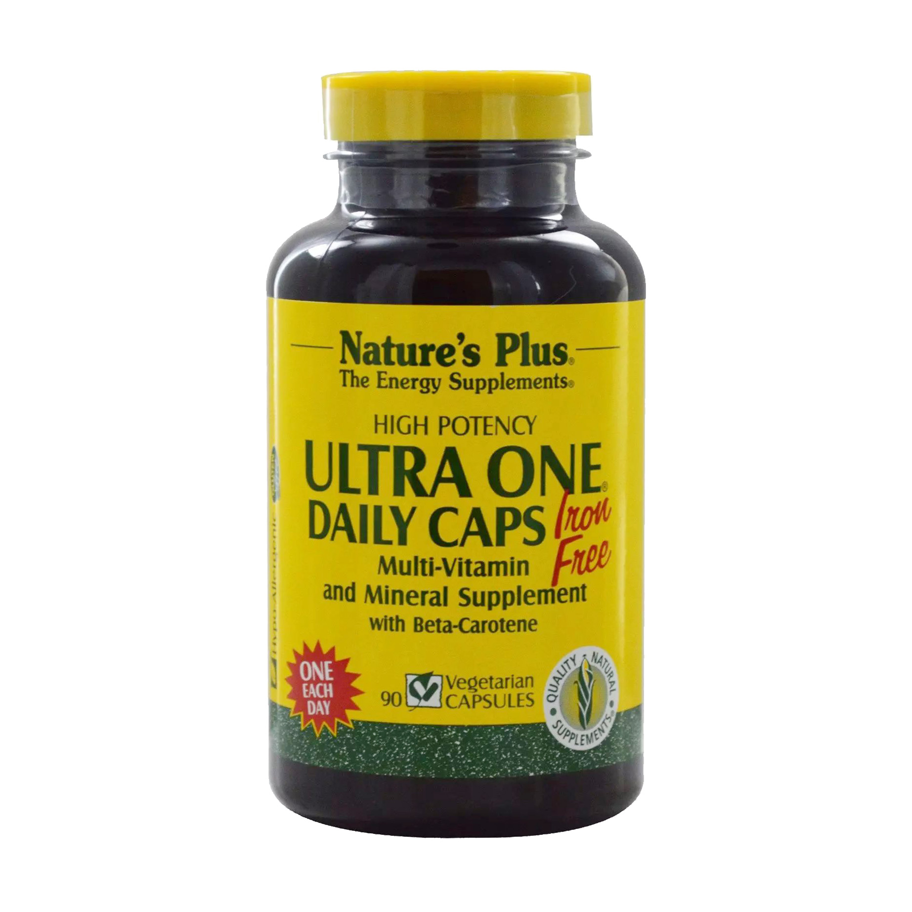Мультивітаміни NaturesPlus Ultra One без заліза, 90 гелевих капсул